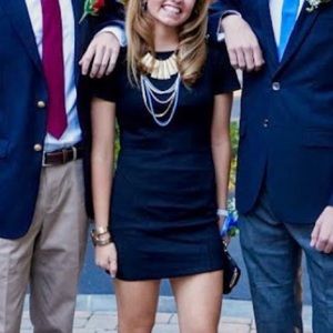 Black shortsleeved mini dress